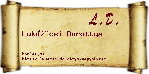 Lukácsi Dorottya névjegykártya